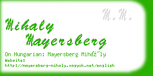 mihaly mayersberg business card